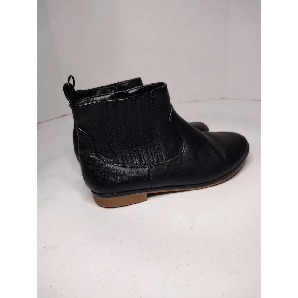 Cat and‎ Jack Kids Black Faux Leather Chelsea Boots Side Zip Size 2